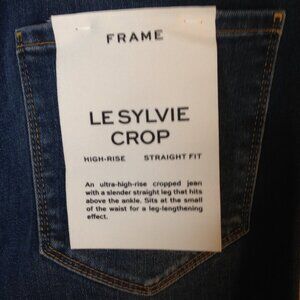 Frame Le Sylvie Crop High-Rise Straight Fit Denim Jeans 26 NWT